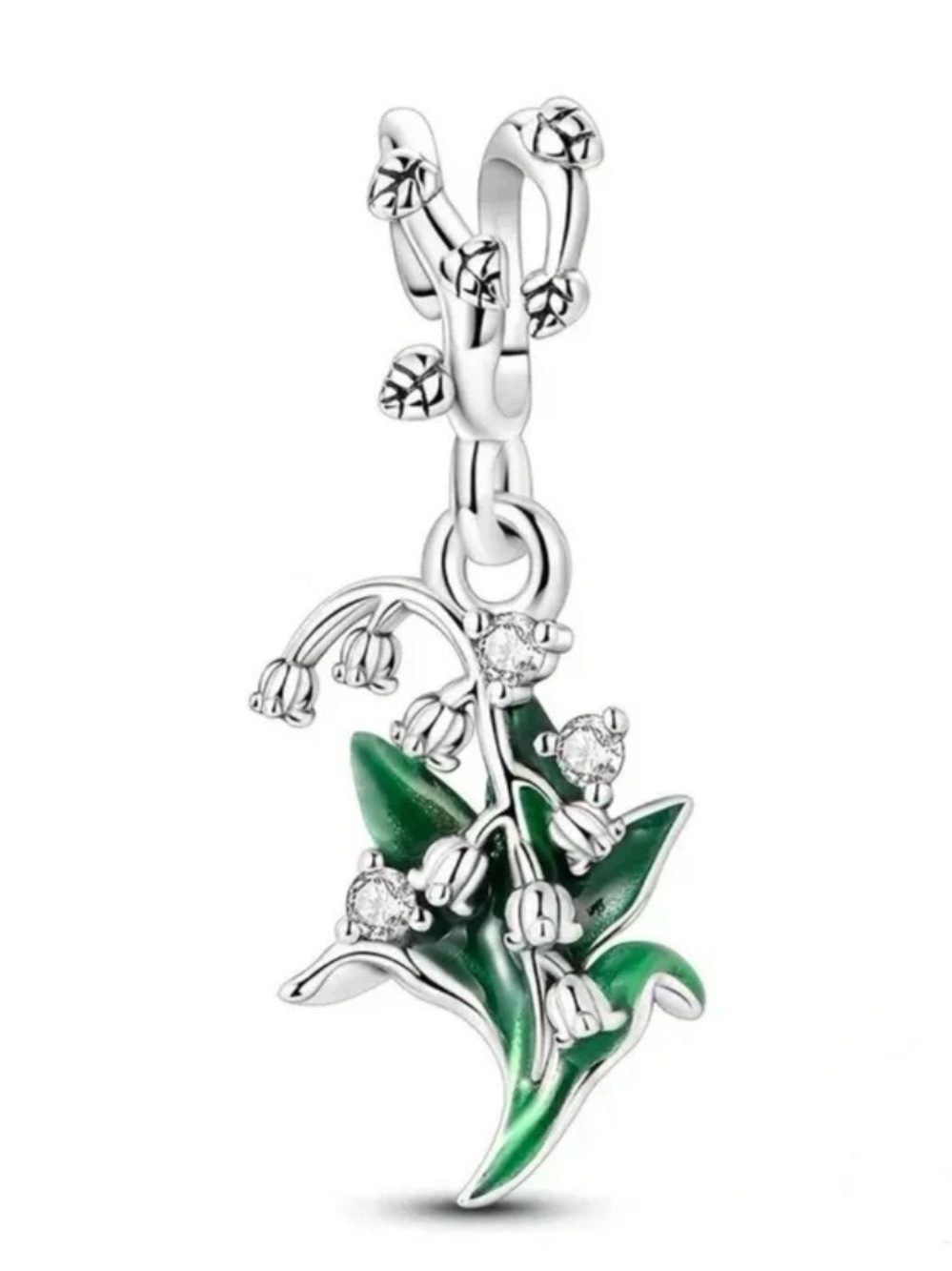 New Lily Of The Valley Floral Pandora Style Charm